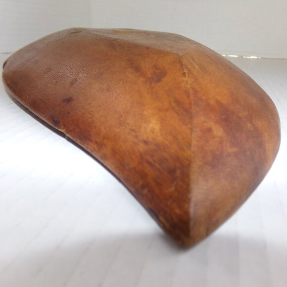 Vintage Large Wood Carved Leaf Bowl Plate - Picture 13 of 14